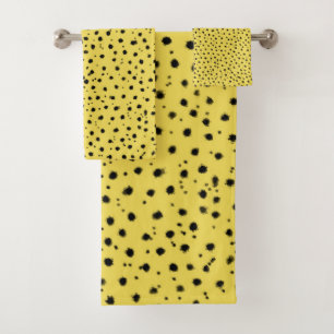 Cheetah Print in Natural Colour Bath Towel Set