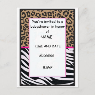 cheetah print invitation