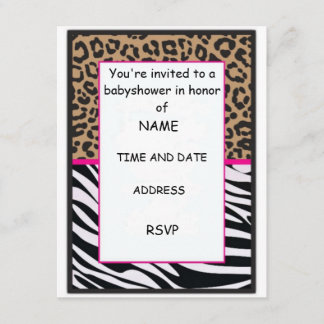 cheetah print invitation