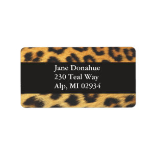 Cheetah Print Label