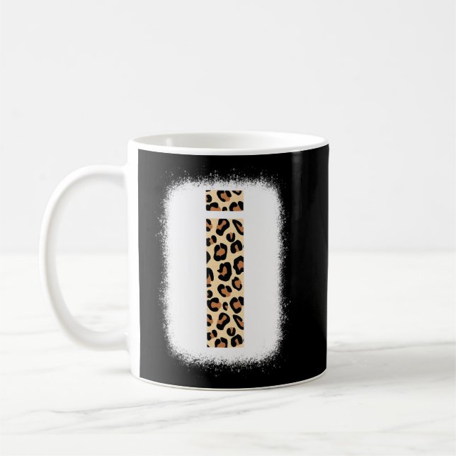 Cheetah Print Letter I  Initial Letter I Leopard B Coffee Mug (Left)