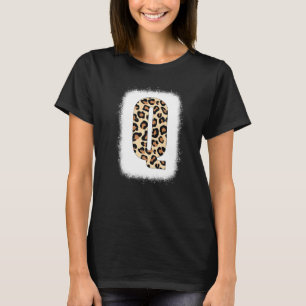 Cheetah Print Letter Q Initial Letter Q Leopard B T-Shirt