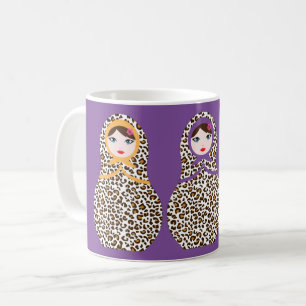 Cheetah Print Matryoshka Coffee Mug