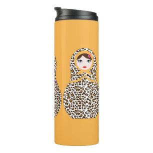 Cheetah Print Matryoshka Thermal Tumbler 