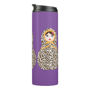 Cheetah Print Matryoshka Thermal Tumbler 