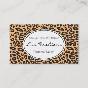Cheetah Print (orange) Business Card