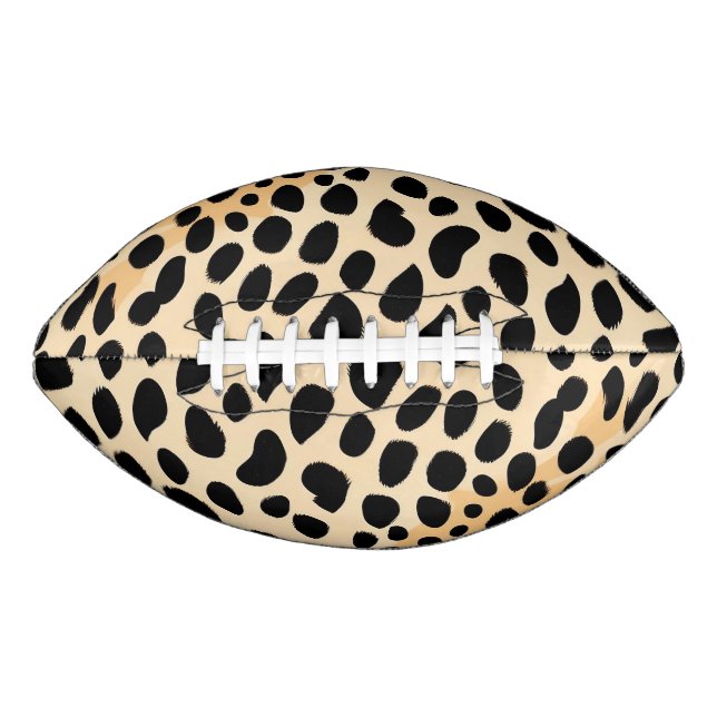 Cheetah Print Pattern American Football (Front)