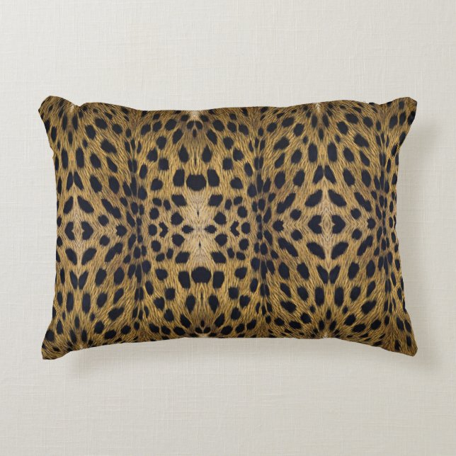 Cheetah Print Pattern Decorative Cushion (Front)