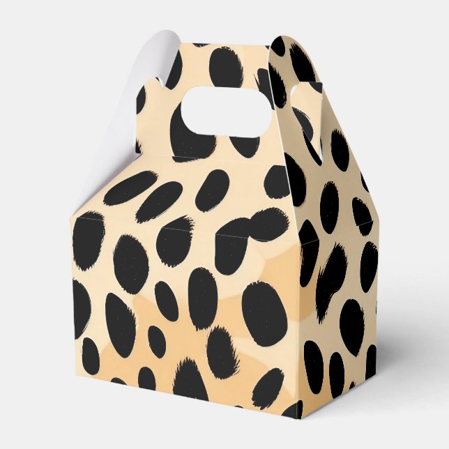 Cheetah Print Pattern Favour Box (Front Side)