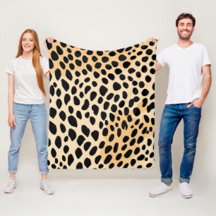 Cheetah Print Pattern Fleece Blanket