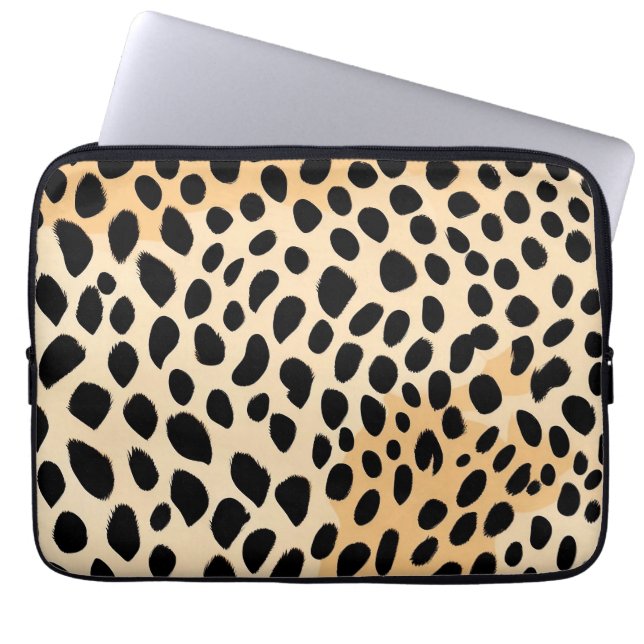 Cheetah Print Pattern Laptop Sleeve (Front)