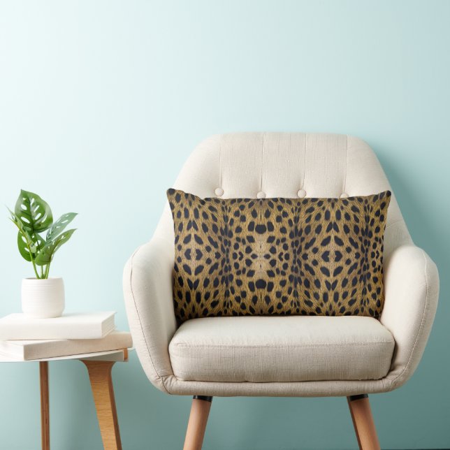 Cheetah Print Pattern Lumbar Cushion (Chair)