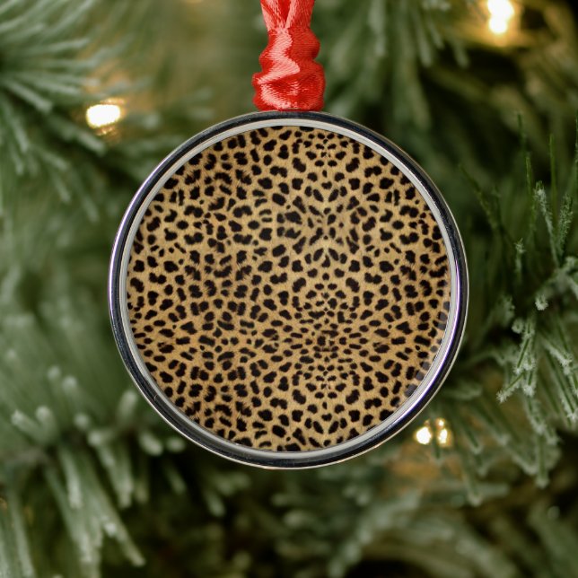 Cheetah Print pattern Metal Tree Decoration (Tree)