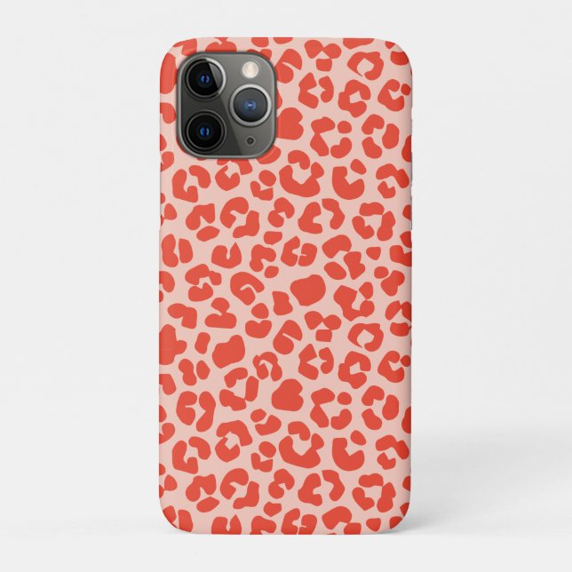 Cheetah Print Pattern Red Case-Mate iPhone Case (Back)