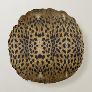 Cheetah Print Pattern Round Cushion