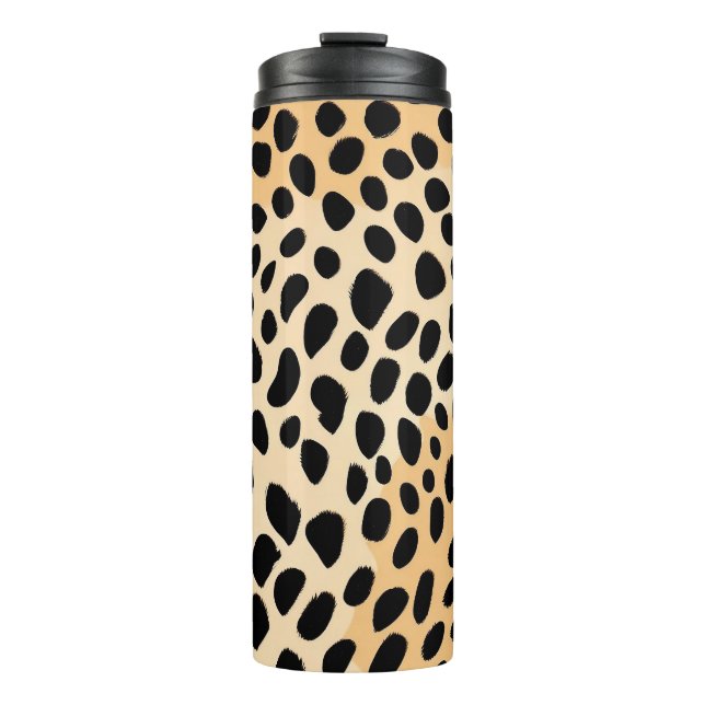 Cheetah Print Pattern Thermal Tumbler (Front)