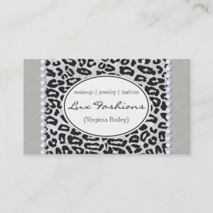 Cheetah Print Pearls, Texture Business Card