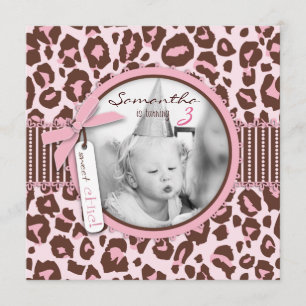 Cheetah Print Photo Template Birthday