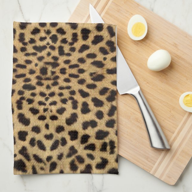Cheetah Print Tea Towel (Quarter Fold)