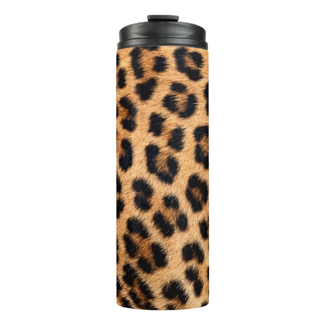 Cheetah print texture thermal tumbler (Front)