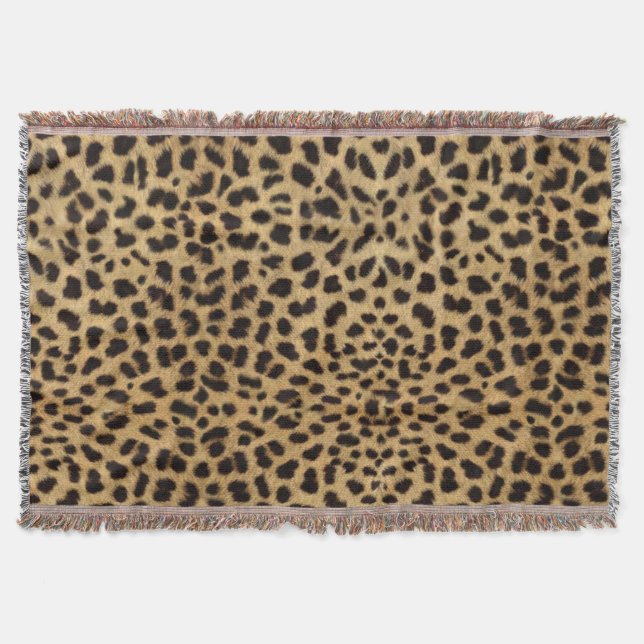 Cheetah Print Throw Blanket (Front)