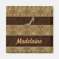 Cheetah Print with Heels with Name