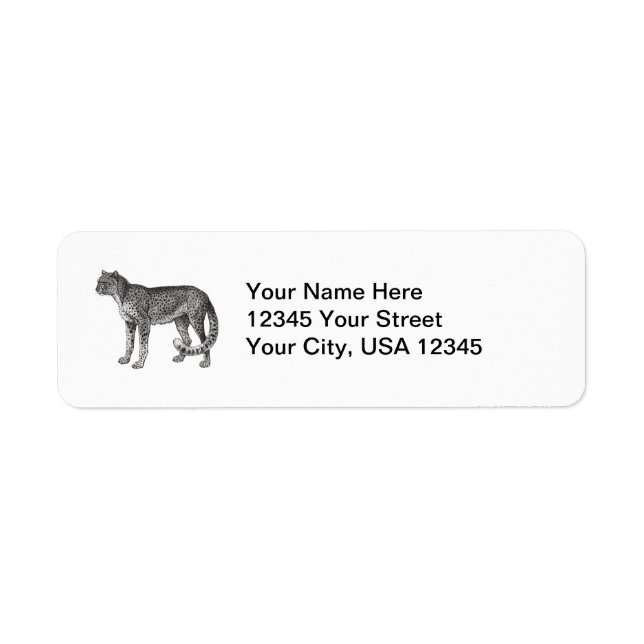 Cheetah Return Address Labels (Front)