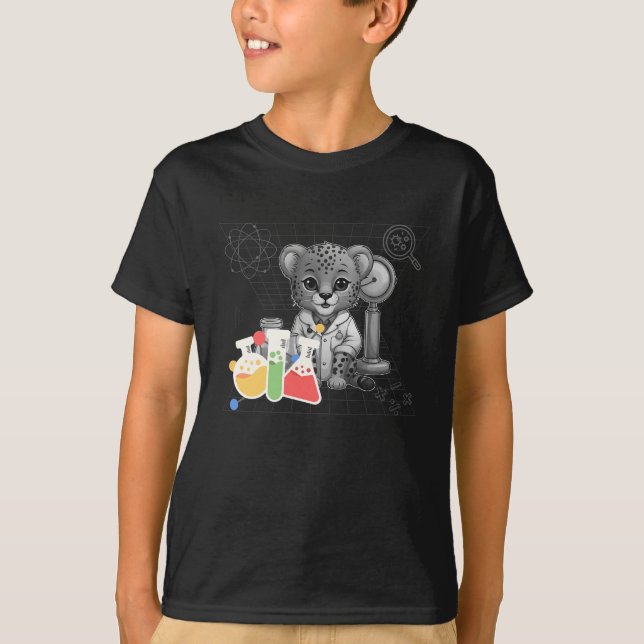 Cheetah Scientist Experiment  T-Shirt (Front)