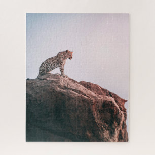 Cheetah Sitting on a Rock Big Cat Wildlife Jigsaw Puzzle