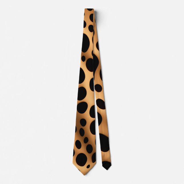Cheetah skin Abstract Geometric Pattern Tie (Front)