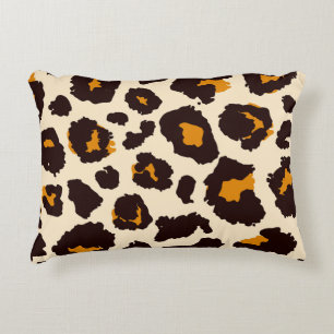 Cheetah Skin, Animal Print Texture. Decorative Cushion