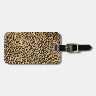 Cheetah skin luggage tag