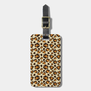 Cheetah skin pattern luggage tag