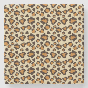 Cheetah skin pattern stone coaster
