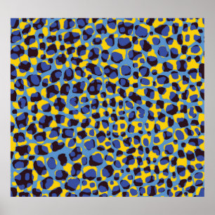 Cheetah skin texture, seamless animal print. poster