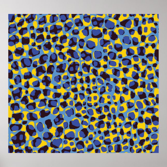 Cheetah skin texture, seamless animal print. poster (Front)
