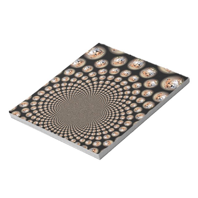 Cheetah Spin Spectacle – Feline Frenzy: Colourful  Notepad (Rotated)