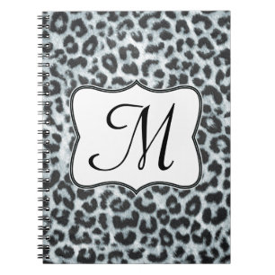 Cheetah Spot Animal Monogram Initial Note Book