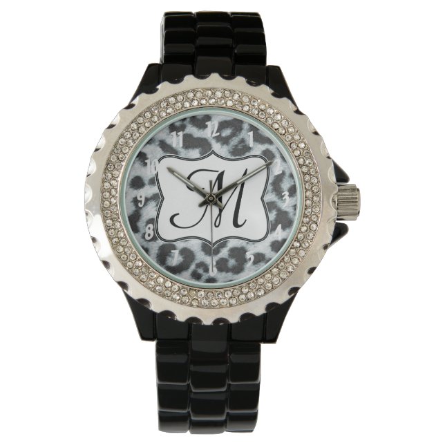 Cheetah Spot Animal Print Wild Cat Safari Watch (Front)