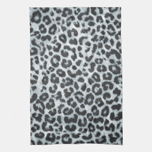 Cheetah Spot Animal Print Wild Kitchen Dish Towel (Vertical)