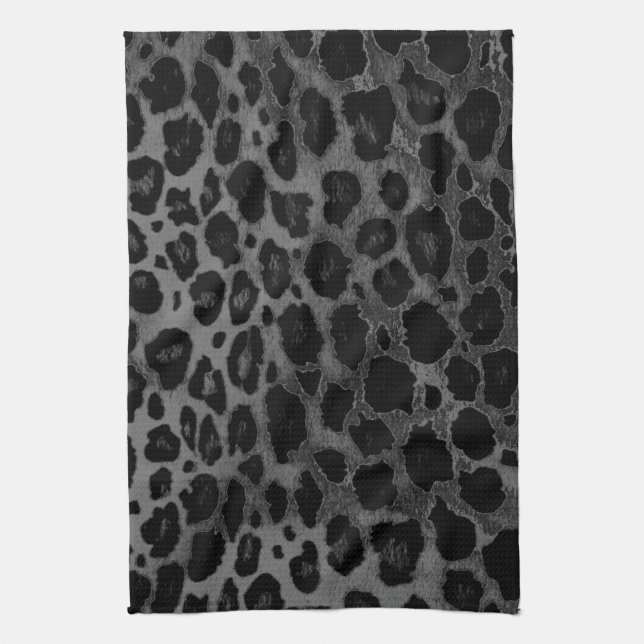 Cheetah Spot Animal Print Wild Kitchen Dish Towel (Vertical)