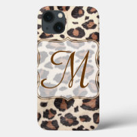 Cheetah Spot Animal Print Wild Monogram IPAD Case