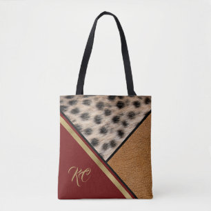 Cheetah Spots Colour Block Tote Bag
