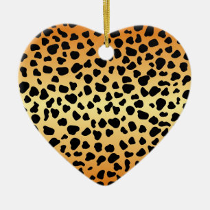 Cheetah spots - Heart Ornament