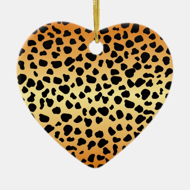 Cheetah spots - Heart Ornament (Front)