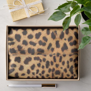 Cheetah Spots Pattern Gold Black ID1155 Tissue Paper