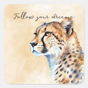 Cheetah Square Sticker