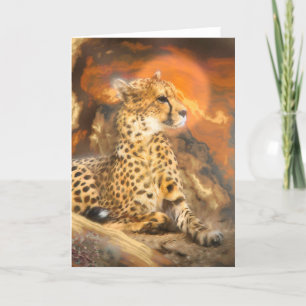 CHEETAH STANDING DOWN CARD