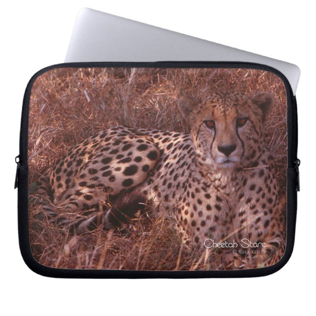Cheetah Stare Laptop Sleeve (Front)