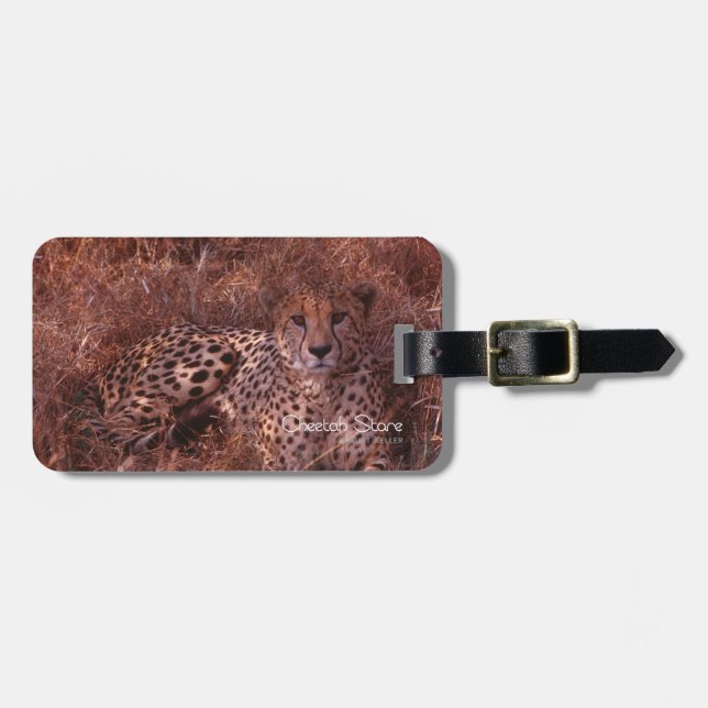Cheetah Stare Luggage Tag (Front Horizontal)